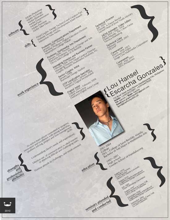 creative resume design