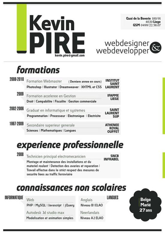 creative resume design