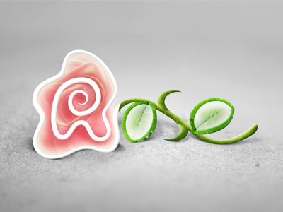 Brilliant Typographic design Rose