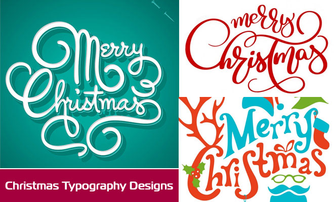 20 Creative Christmas Typography Designs and Calligraphy Art Ideas