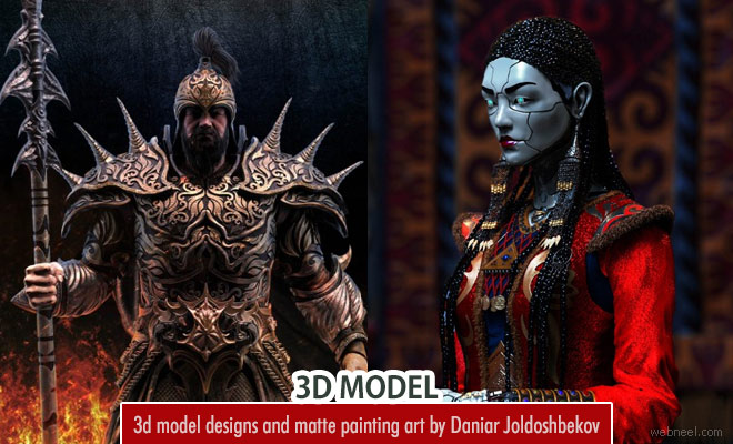 20 Stunning 3d model designs and Matte paintings by Daniar Joldoshbekov