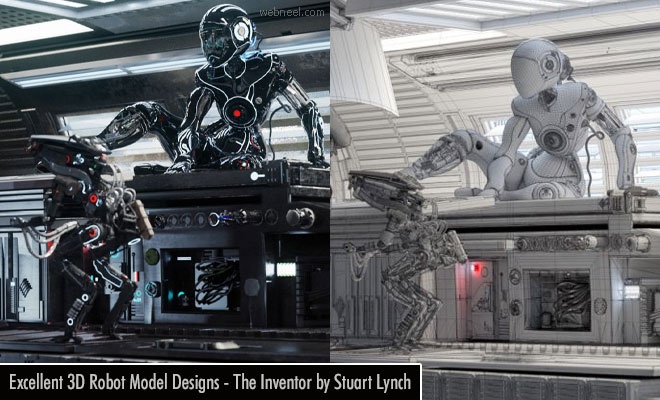 Excellent 3D Robot Model Designs - The Inventor by Stuart Lynch