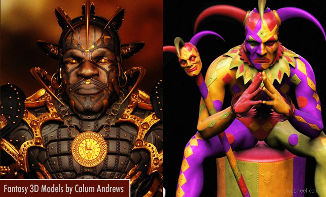 Horror and Fantasy 3D Models and 3D Character Designs by Calum Andrews