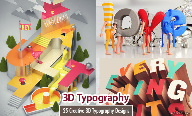 60 Creative 3D Typography Design ideas for your Inspiration