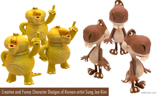 Funny 3D Character Designs and Models of Sung Jae Kim