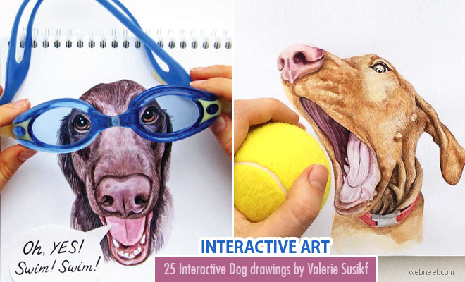 25 Stunning and Interactive Dog Illustrations by Valerie Susik