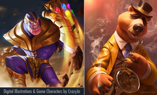 15 Spectacular Digital Illustrations and Game Character Designs by CrazyJn