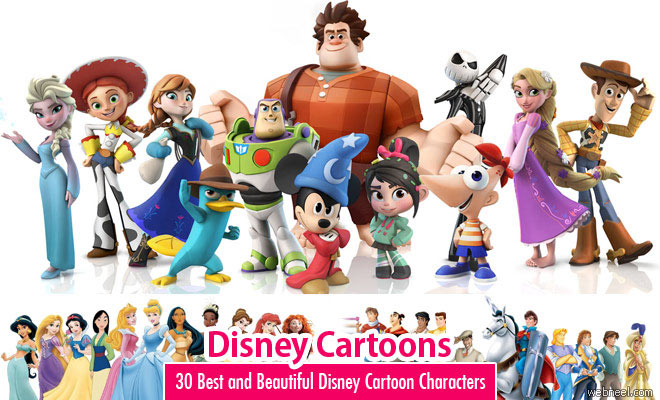 30 Best and Most Beautiful Disney Cartoon Characters for Your Inspiration