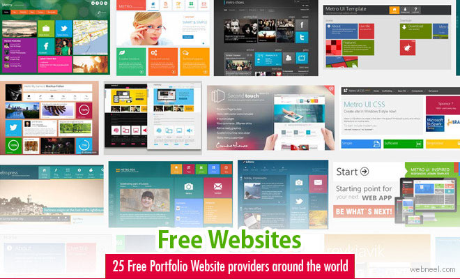 Top 25 Free Website providers around the world - Free Portfolio Websites