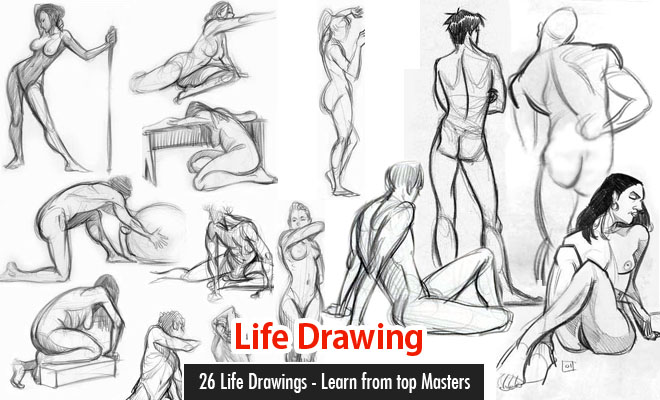 26 Beautiful Life Drawings and Figure Drawing Artworks - Learn from Top Masters