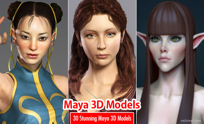 30 Stunning Maya 3D Models and Character designs for your inspiration