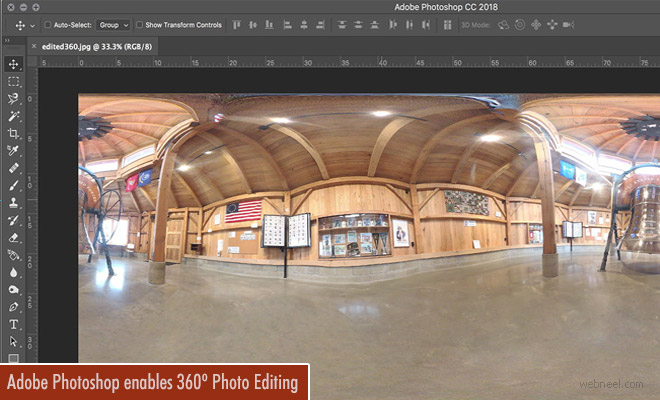 Adobe's new update for Photoshop CC enables 360 degree image editing