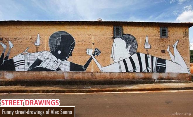 Funny but Poetic Street Art works of Alex Senna