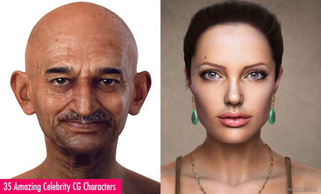 30 Amazing Celebrity 3D Models and CG Character Design Inspiration