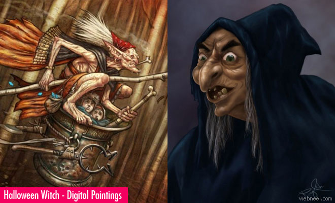 Beautiful Halloween Witch Paintings for your inspiration