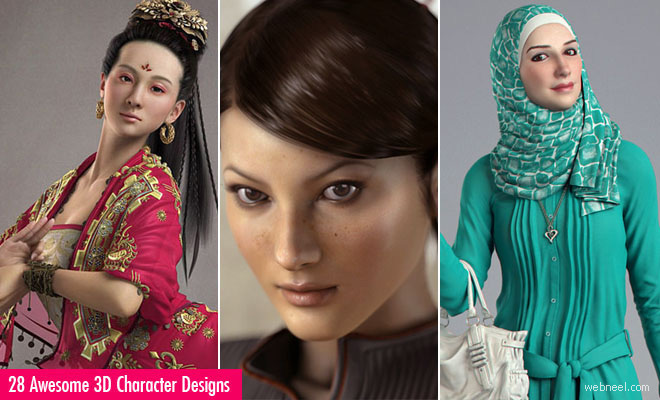 28 Awesome 3D Character Designs from Top 3D Masters Zhang Chen and Eugene Fokin
