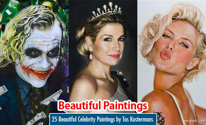 25 Hilarious and Beautiful Celebrity Paintings by Tos Kostermans