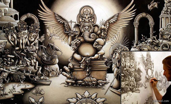 20 Mind-Blowing Mega-Sized Drawings by Joe Fenton - Solitude
