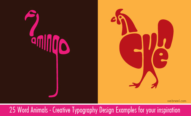 25 Creative Word Animal Typography Designs by Dan Fleming