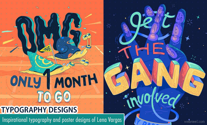 Creative Typography and Poster designs of Lena Vargas for ING Creatives Festival