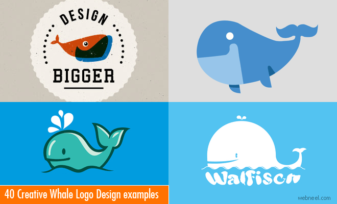 40 Creative Whale logo design examples from around the world