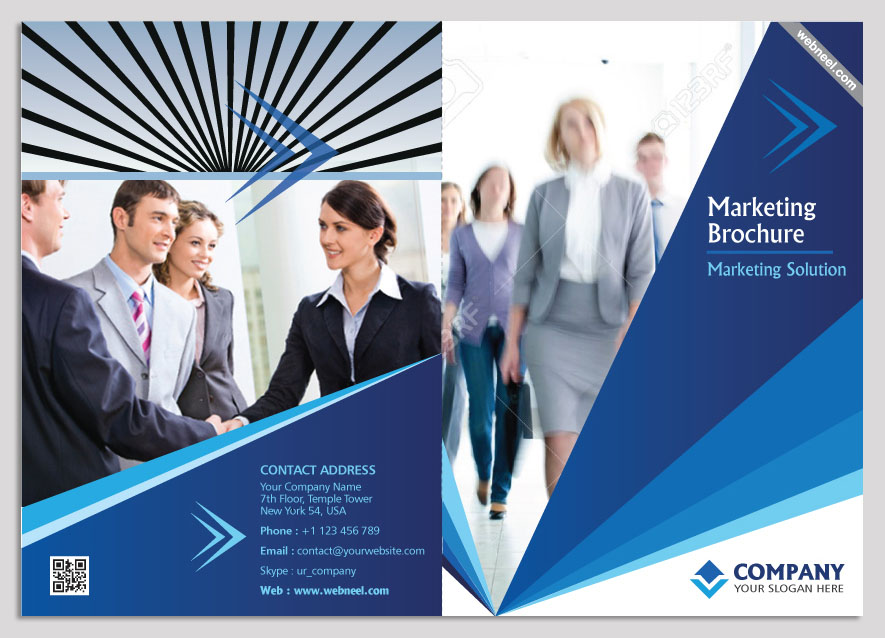 15 Colofrul Marketing Bifold Brochure design template