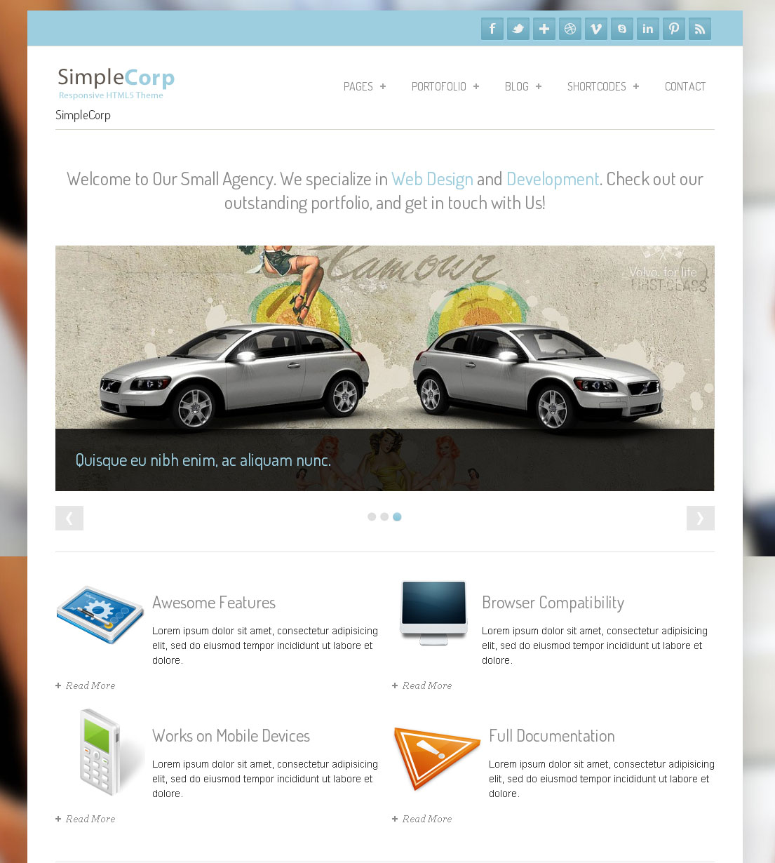 SimpleCorp - Free Drupal Theme