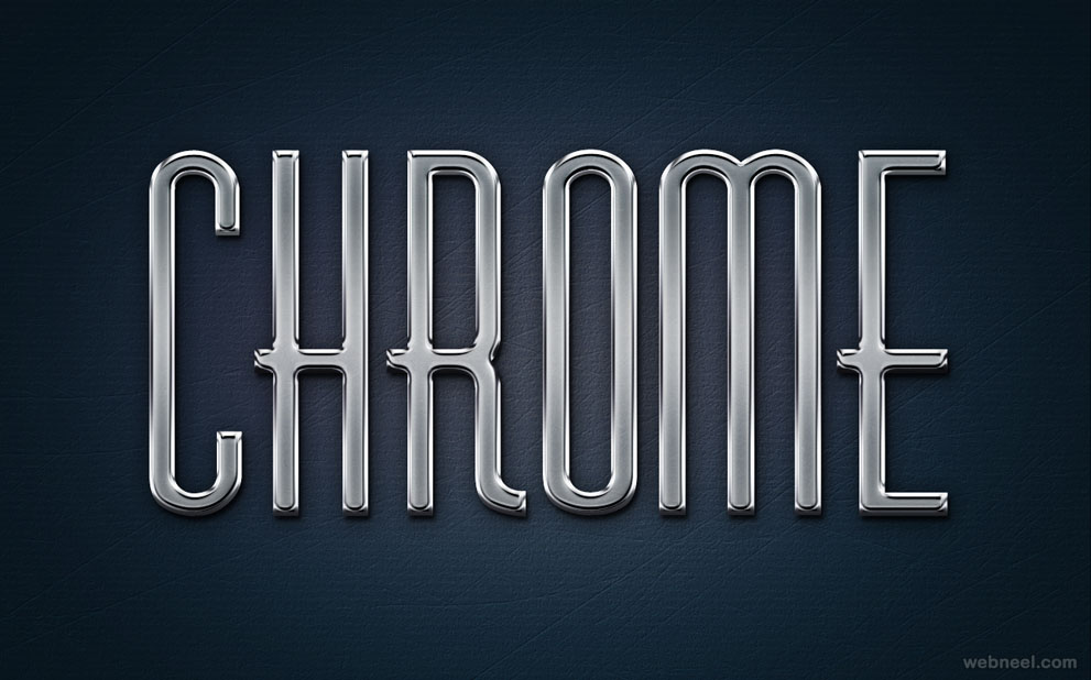 Chrome Metal Text Effect - Photoshop Styles