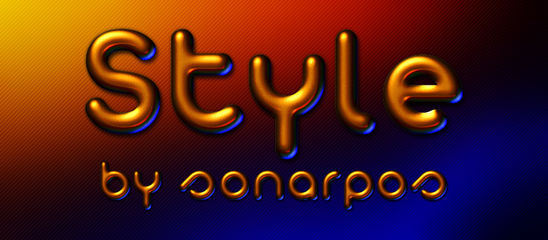 Gold Rounded Text