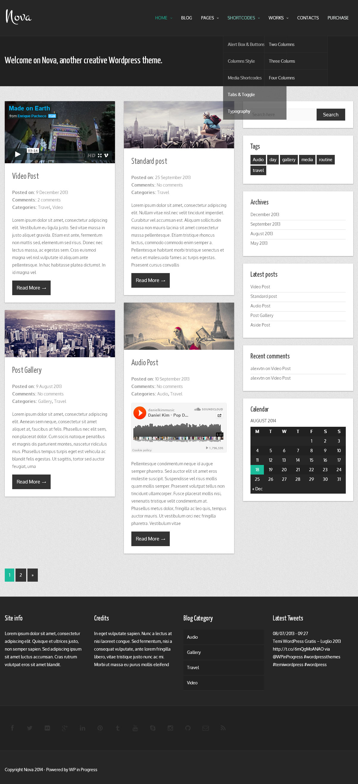 Nova - Free wordpress themes