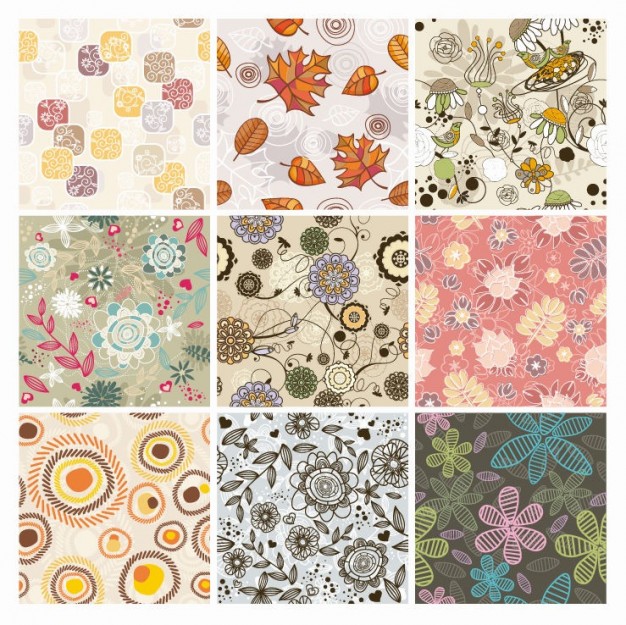Floral Background Vector set