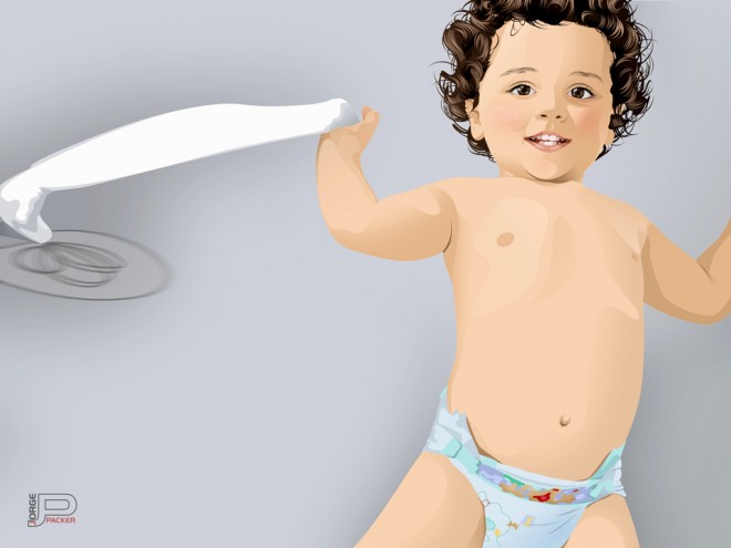 Vector illustration Baby Kevin