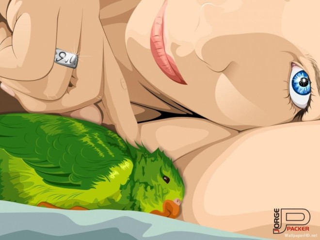 with parraot Flash Vector work