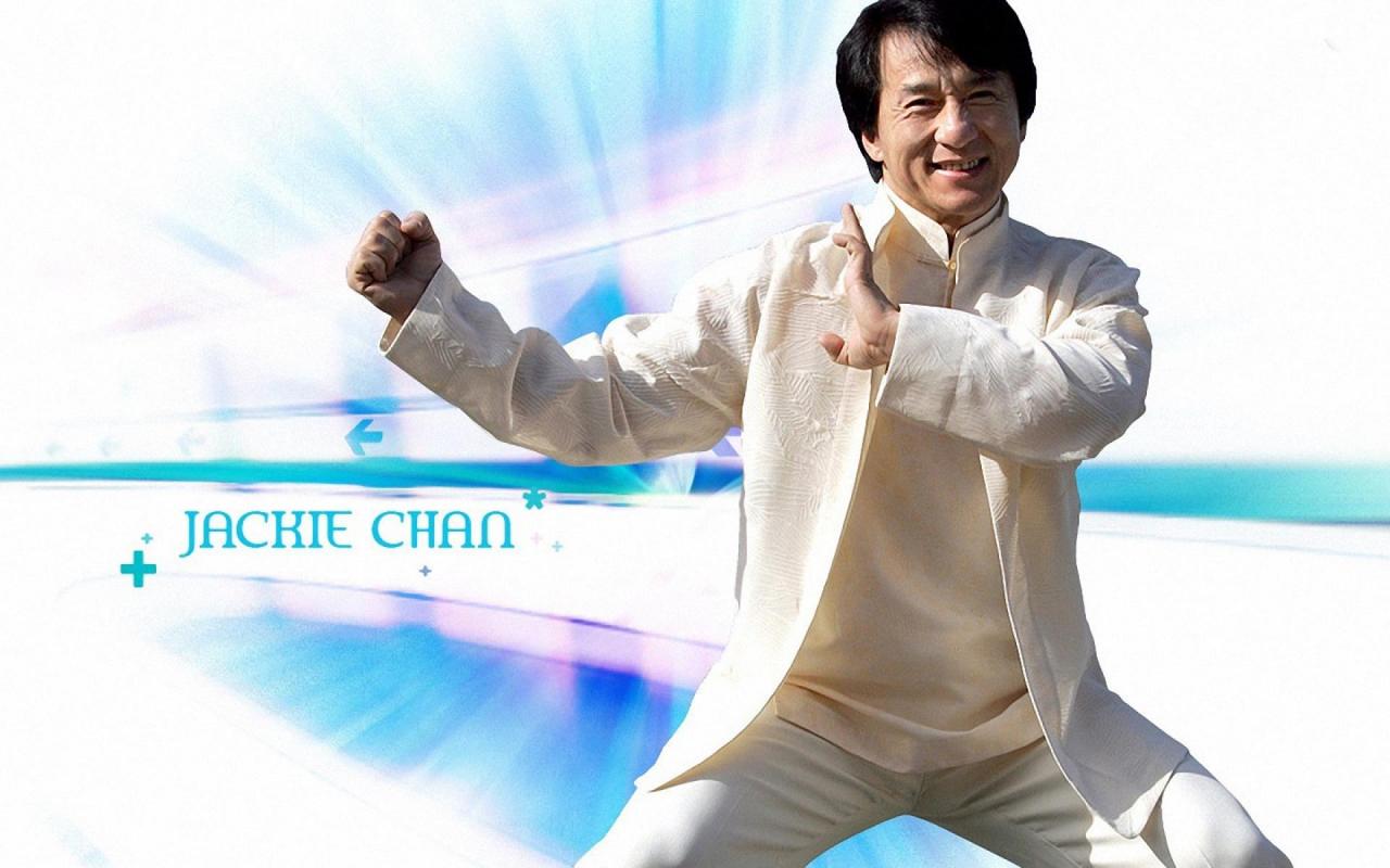 jackie chan white wallpaper